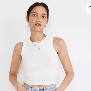 Madewell Cropped Brightside Tank cream XXS
